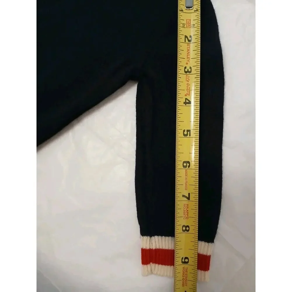 Gucci Sweater Boy Baby 6-9 Month Navy Blue Web Trim Wool Nautical Designer Fancy